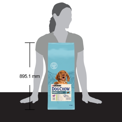Корм сухой для щенков Purina Dog Chow Puppy Lamb со вкусом ягненка, 14 кг