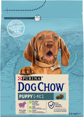 Корм сухий для цуценят Purina Dog Chow Puppy Lamb зі смаком ягняти, 2,5 кг