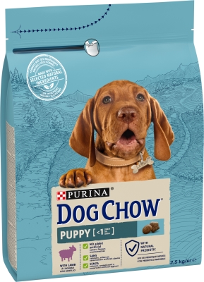 Корм сухой для щенков Purina Dog Chow Puppy Lamb со вкусом ягненка, 2,5 кг