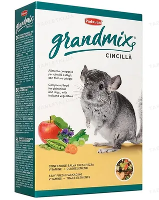 Корм для шиншил і дегу Padovan Grandmix Cincilla, 850 г