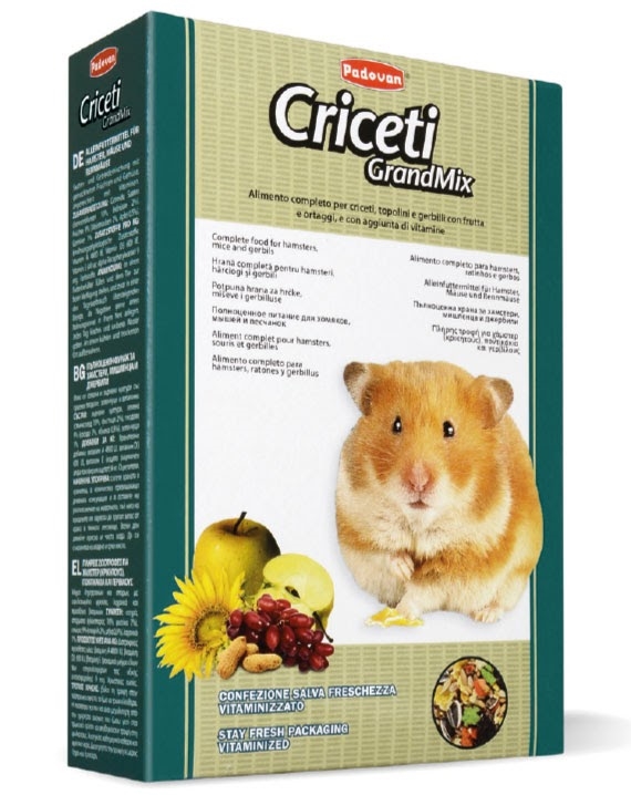 Корм основной комплексный Padovan GrandMix Criceti для хомяков, мышей и песчанок, 1000 г