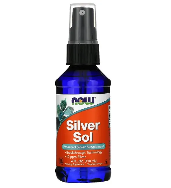 Срібло очищене NOW Silver Sol, 118 мл
