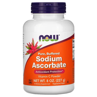 Аскорбат натрію NOW Sodium Ascorbate Pure Buffered порошок, 227 г
