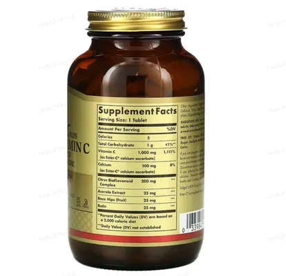 Вітамін С Solgar Ester-C Plus 1000 мг Vitamin C таблетки №180