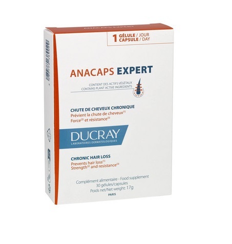 Диетическая добавка Ducray Anacaps Expert Chronic Hair Loss против хронического выпадения волос, 30 капсул