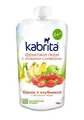 Пюре фруктове Kabrita с козячими вершками, банан з полуницею та яблучним пюре, 100 г