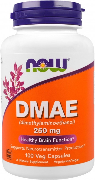 Аминокислота DMAE NOW 250 мг веганские капсулы №100