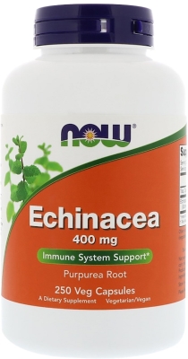 Эхинацея NOW Echinacea 400 мг веганские капсулы №250
