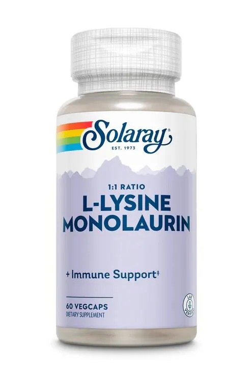 L-лізин Монолаурин Solaray L-Lysine Monolaurin, 60 капсул