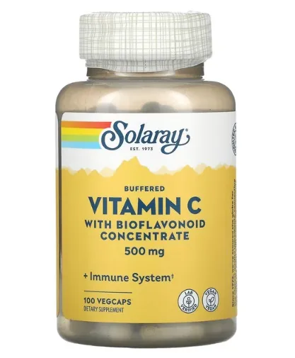 Вітамін С з біофлавоноїдами Solaray Vitamin C with Bioflavonoid Concentrate 500, 100 веганських капсул