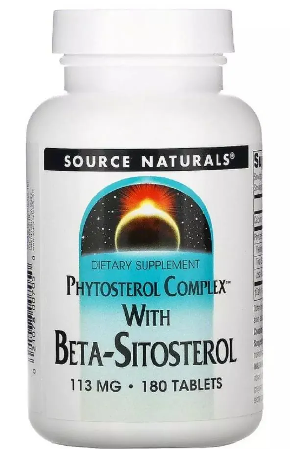 Бета ситостерол комплекс Source Naturals Beta Sitosterol 113 мг, 180 таблеток