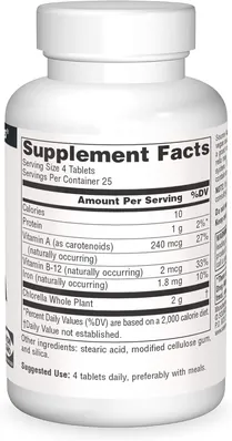 Хлорела Source Naturals Chlorella 500 мг, 100 таблеток