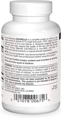 Хлорела Source Naturals Chlorella 500 мг, 100 таблеток