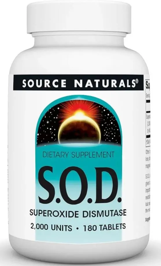 Ферменти СОД Source Naturals S.O.D. 250 мг, 180 таблеток