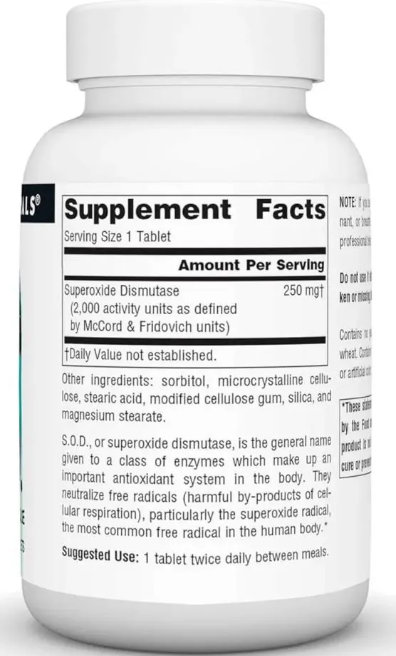 Ферменти СОД Source Naturals S.O.D. 250 мг, 180 таблеток