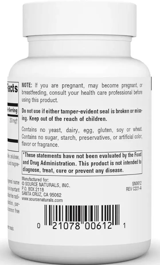 Ферменти СОД Source Naturals S.O.D. 250 мг, 90 таблеток