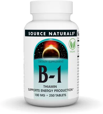 Тіамін В1 Source Naturals B-1 100 мг, 250 таблеток