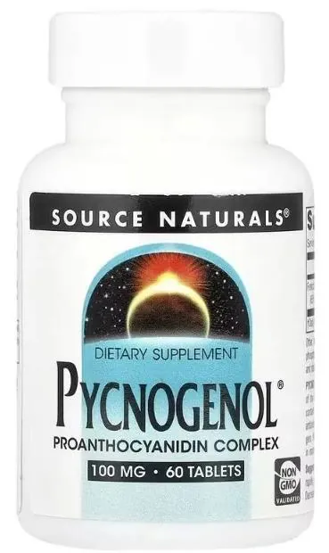 Пікногенол Source Naturals Pycnogenol 100 мг, 60 таблеток