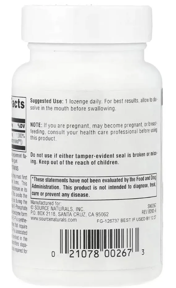 Вітамін В6 Source Naturals Coenzymated B-6 25 мг, 120 льодяників