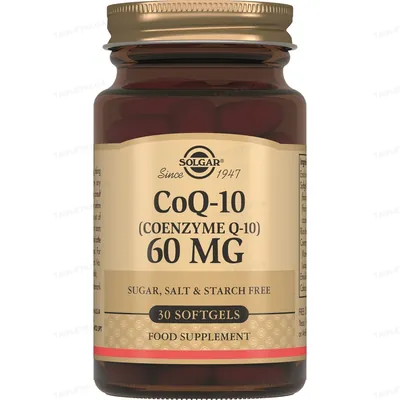 Коензим Q10 Solgar CoQ-10 (coenzyme Q-10) 60 мг м'які капсули №30