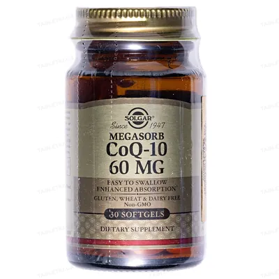 Коензим Q10 Solgar CoQ-10 (coenzyme Q-10) 60 мг м'які капсули №30