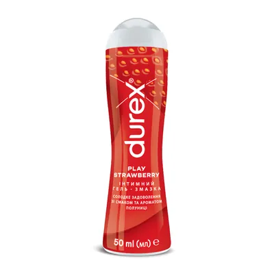 Гель-змазка інтимна Durex Cheeky Strawberry смак та аромат полуниці (лубрикант), 50 мл