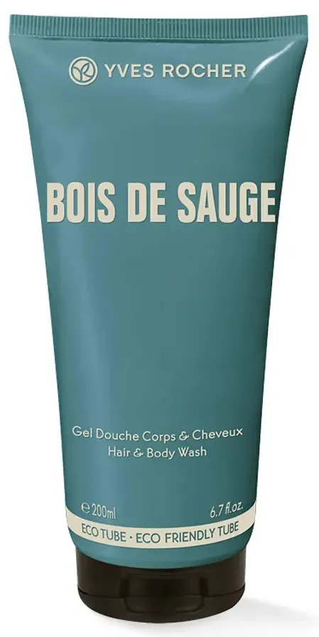 Гель для тіла та волосся Yves Rocher Bois de Sauge парфумований для чоловіків, 200 мл