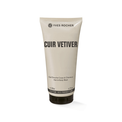 Гель для тіла та волосся Yves Rocher Cuir Vetiver парфумований, 200 мл