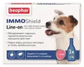 Краплі на холку Beaphar IMMO Shield Line-on протипаразитарні з силіконовою олією для собак малих порід від 1 до 15 кг, 3 піпетки