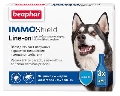 Краплі на холку Beaphar IMMO Shield Line-on протипаразитарні з силіконовою олією для собак середніх порід від 15 до 30 кг, 3 піпетки
