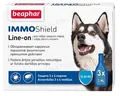 Краплі на холку Beaphar IMMO Shield Line-on протипаразитарні з силіконовою олією для собак середніх порід від 15 до 30 кг, 3 піпетки
