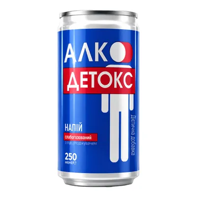 Алко-Детокс напій слабогазований з підсолоджувачем, 250 мл в банці