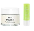 Набір Medipharma Cosmetics Olivenol (Doliva) Крем для обличчя зволожуючий з гіалуроновою кислотою 50 мл + Стік-бальзам для губ 4,8 г