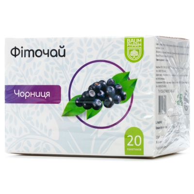 Фиточай Baum Pharm №41 черника по 1.5 г №20 в фил.-пак.