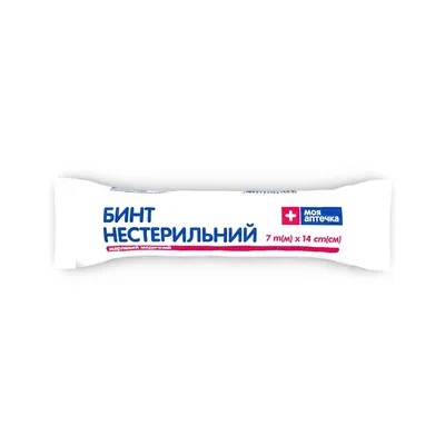 Бинт марлевий нестерильний Моя Аптечка медичний 7 м х 14 см