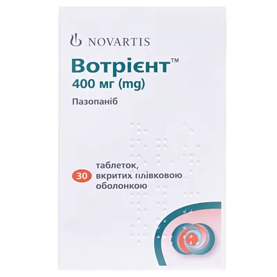 Вотрієнт таблетки, в/плів. обол. по 400 мг №30 у флак.