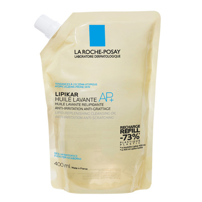 Олія для душу La Roche-Posay Lipikar AP+ ліпідовідновлююча, змінний блок, 400 мл