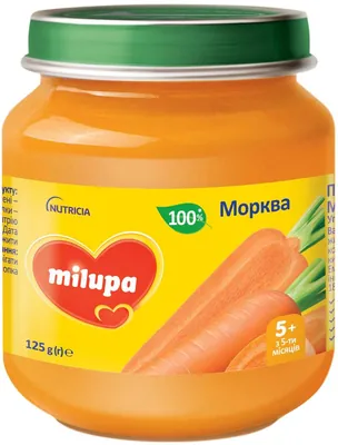Пюре овочеве Milupa Морква для дітей з 5 місяців, 125 г