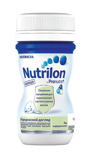 Смесь жидкая молочная Nutrilon Преждевременный уход готова к употреблению для питания недоношенных и детей с малым весом, 70 мл