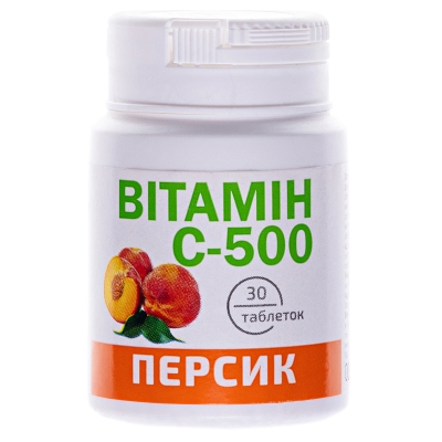 Витамин С-500 Красота и Здоровье со вкусом персика таблетки №30