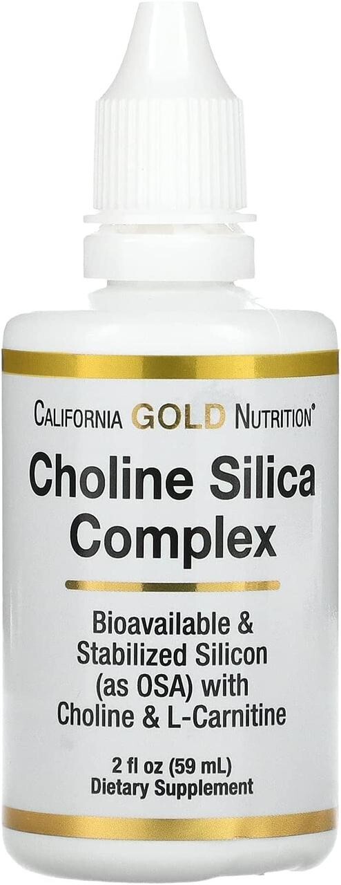 Холиновый и кремниевый комплекс California Gold Nutrition Choline Silica Complex, 59 мл