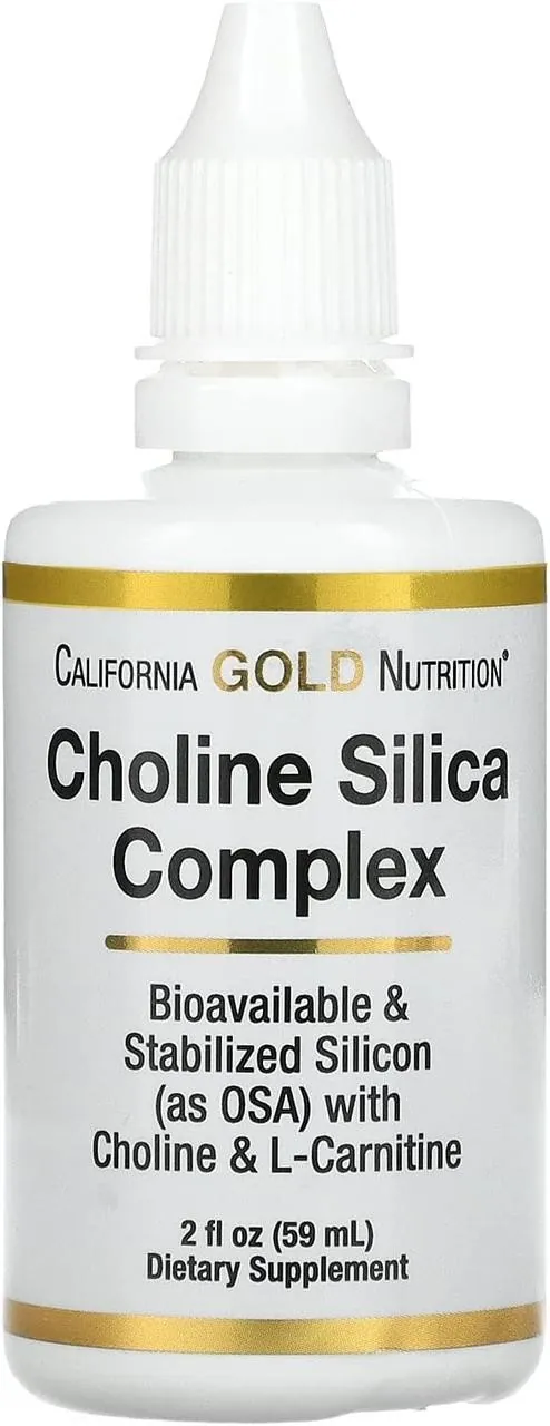 Холіновий та кремнієвий комплекс California Gold Nutrition Choline Silica Complex, 59 мл