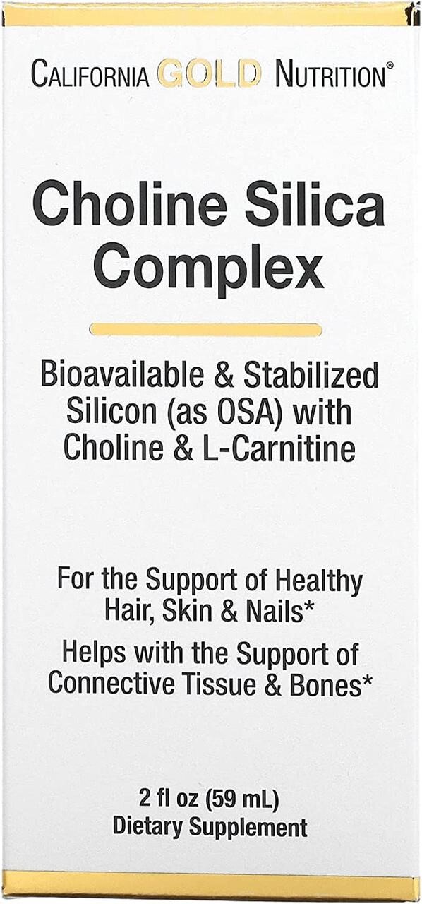 Холиновый и кремниевый комплекс California Gold Nutrition Choline Silica Complex, 59 мл