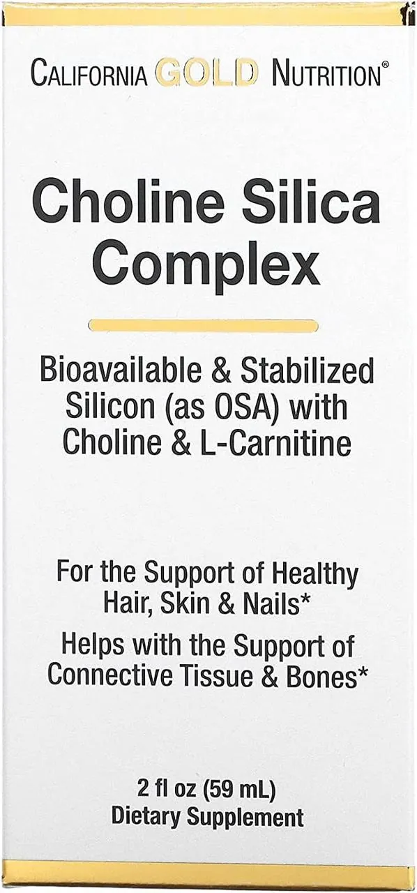 Холіновий та кремнієвий комплекс California Gold Nutrition Choline Silica Complex, 59 мл