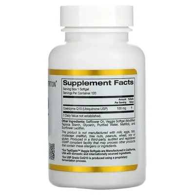 Коензим Q10 California Gold Nutrition CoQ10 100 мг вег. капсули №120