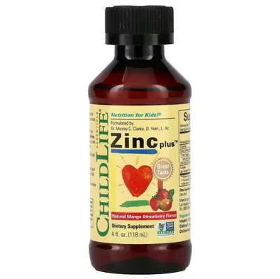Рідкий цинк для дітей ChildLife Zinc Plus манго та полуниця 118 мл (608274103504)