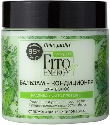 Бальзам-кондиціонер Belle Jardin Fito Energy Кропива та протеїни шовку від лупи, 450 мл