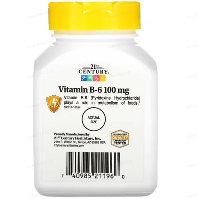 Вітамін B-6 21st Century Vitamin B-6 100 мг, 110 таблеток