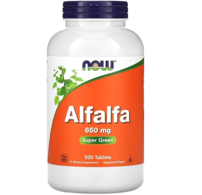Люцерна NOW Alfalfa 650 мг таблетки №500