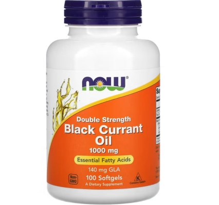 Масло черной смородины NOW Black Currant Oil 1000 мг, 100 капсул